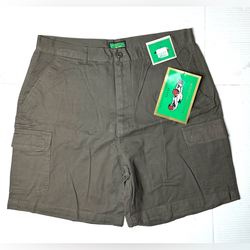 Vintage Zenith Jants Men's 36 Olive Cargo‎ Shorts 90s Y2K New With Tags Cotton